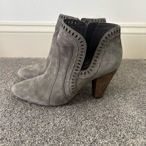 Vince Camuto Fileana Gray Suede Booty Boot size 8.5